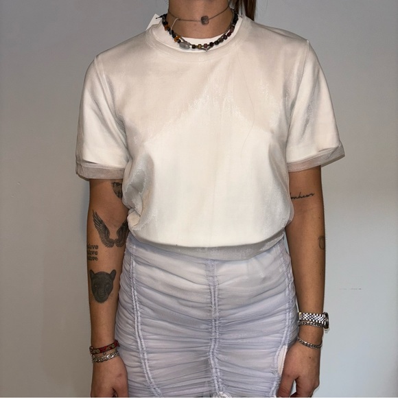 JUNYA WATANABE white mesh tee - Picture 6 of 9